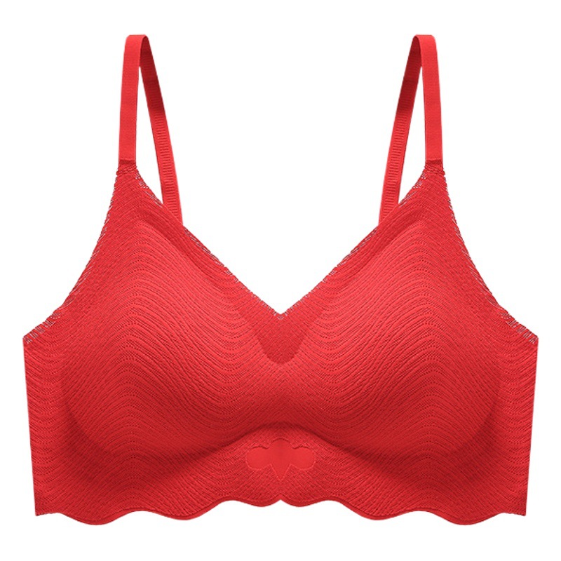 Lucky rojo ropa interior de las mujeres sujetador de alta elástico ligero boda ropa interior nupcial Hongyun traje nuevo