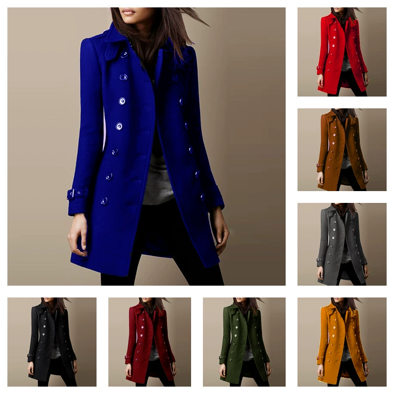 AliExpress в наличии независимая станция взрывное одиночное 2023 осень-зима шерстяное пальто Amazon eBay Ni Coat Wish