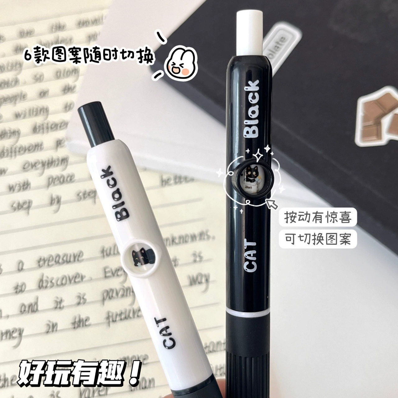 Genuine cute smooth quick dry rollerball pen with animals
