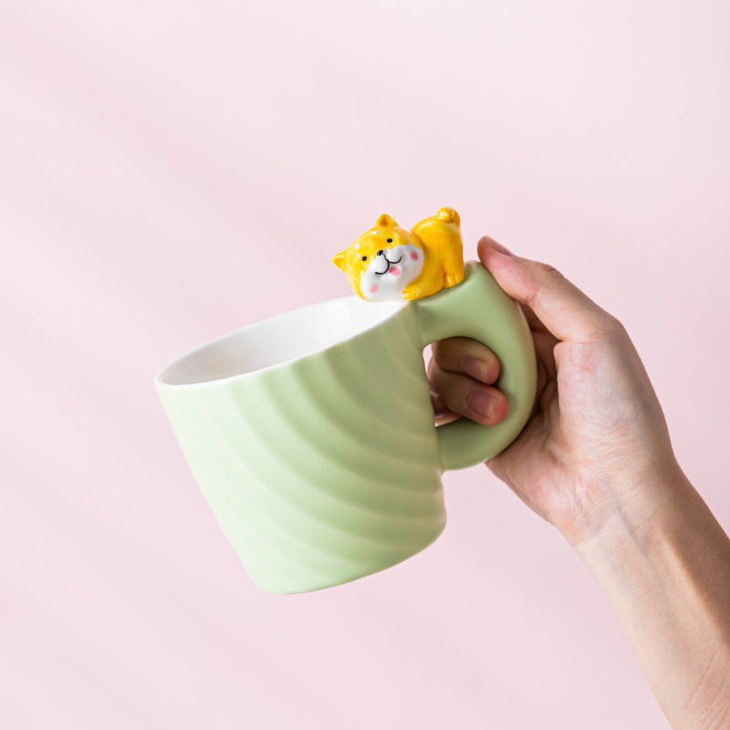 Taza de Cerámica Cachorro, Diseño Exclusivo, Gran Capacidad, para Hogar u Oficina