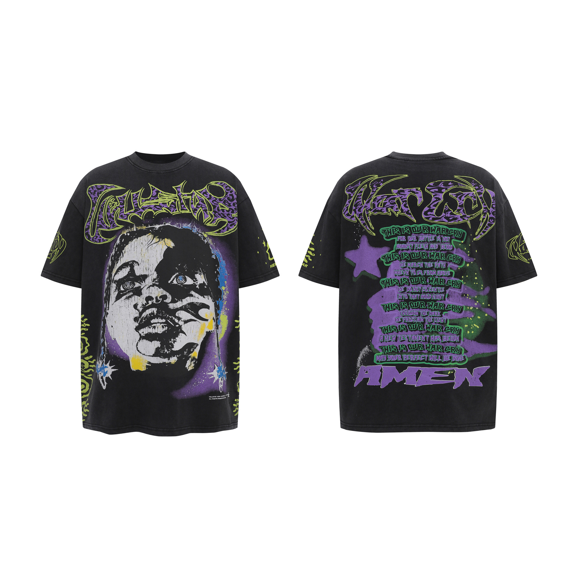 2023 verano nuevo estilo marca de moda europea y americana para hombres y mujeres con el mismo estilo suéter suelto camiseta de manga corta adolescente casual tee