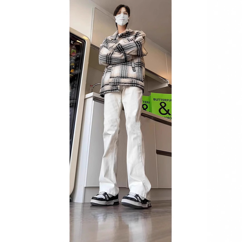White Margiela Jeans Men's Superior Pants American-style High Street ootd Wear Pants White Margiela Jeans Men's Superior Pants American-style High Street ootd Wear Pants