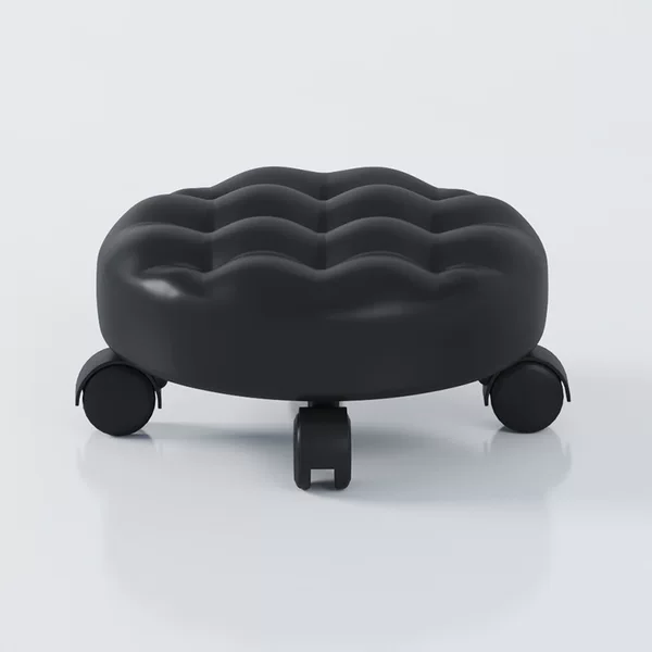 Pulley Low Stool with Wheels, Small Stool, Universal Wheel, Beautiful Seam Stool, Household Round Stool, Soft Stool, Replacement Shoe, Mobile Small Bench, Dropshipping