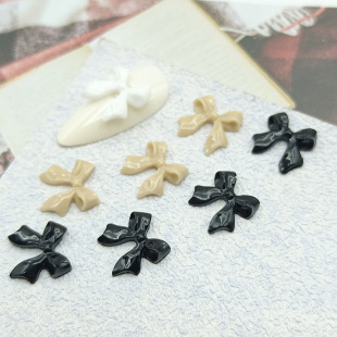 Bright Nail Art Bow Jewelry Resin Bow Tie Ribbon Jewelry Simple All-match Three-dimensional Decorative Diamond