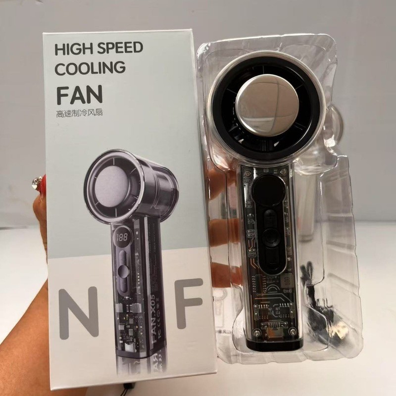 X05 新しい半導体冷凍ハンドヘルドファンは氷を適用でき、100 スピードで無段階に調整でき、3000 mAh の超長いバッテリー寿命を備えています。|undefined