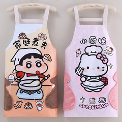 大人のキッチン用漫画防水エプロン、手で拭けるストラップエプロン、レストラン作業用、家庭用防汚・耐油エプロン