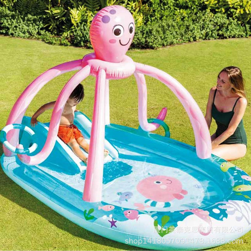 Intex57138 Octopus Slide Park Pool Outdoor Play Pool Children's Family Swimming Pool Ocean Ball