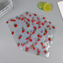 透明樱桃印花图案束口袋冰袖袜子内衣裤服装自封袋包装袋 批发
