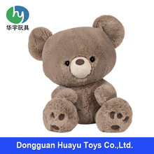 广东源头厂家来图定做8寸小笨熊 灰色坐姿泰迪熊仔来样批量生产