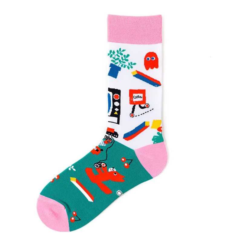 45g Weight Socks Classification Socks Lingerie Type Cotton (more than 50%) Fabric Type A Pair Quantity Casual, Daily Occasion Color Block Pattern All Seasons Season Unisex Gender Cute Style A Pair Cute Unisex Color Block Cotton (more Than 50%) Ankle Socks 5