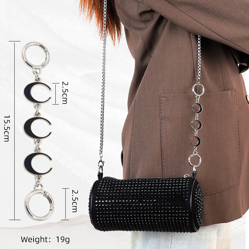 New Style Bag with Heart and Moon Design, Wallet Accessories, Small Chanel-Style Extension Chain, Crossbody Chain, Shoulder Strap Accessories