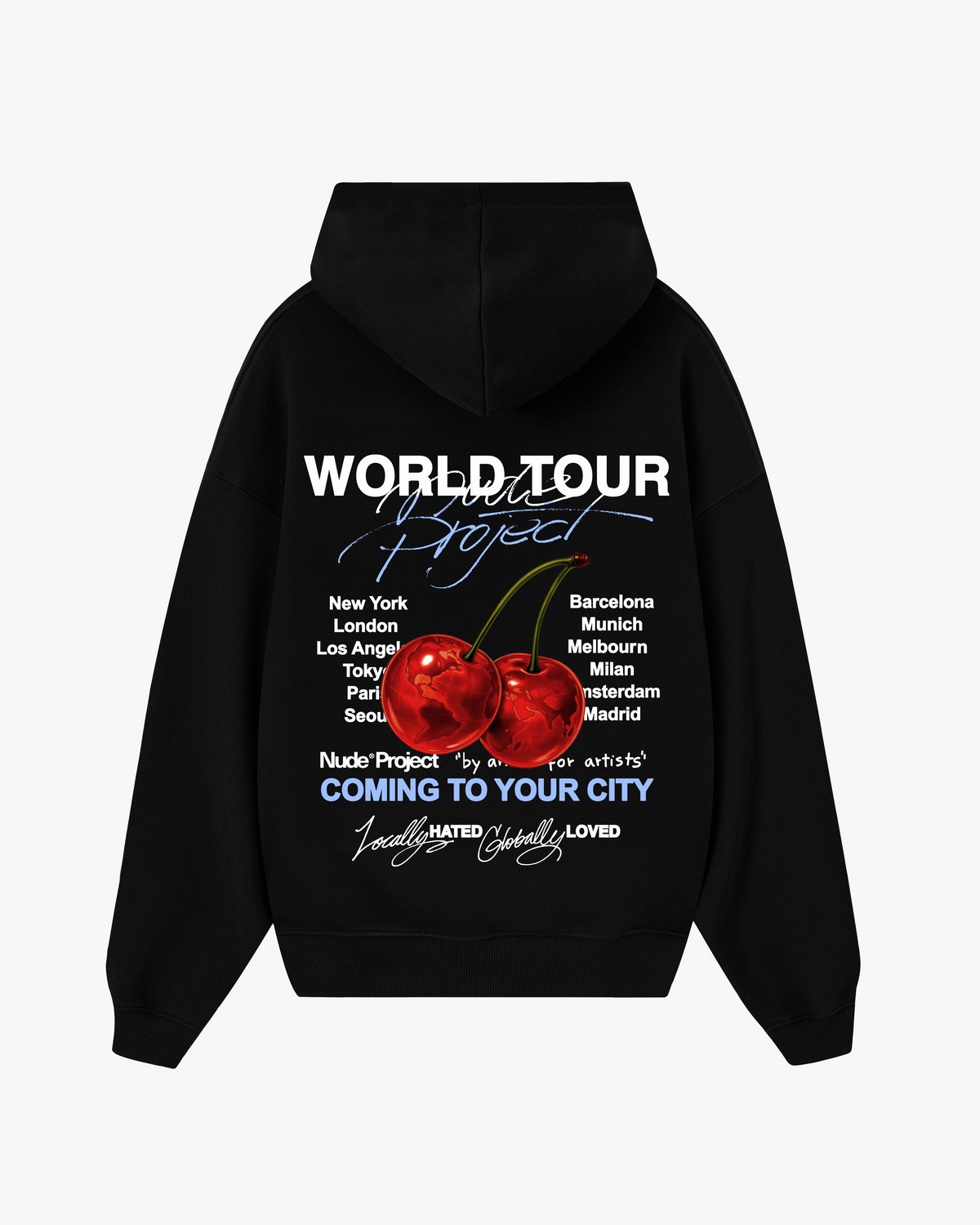 Nude Project Hoodie World Tour Cherry Black