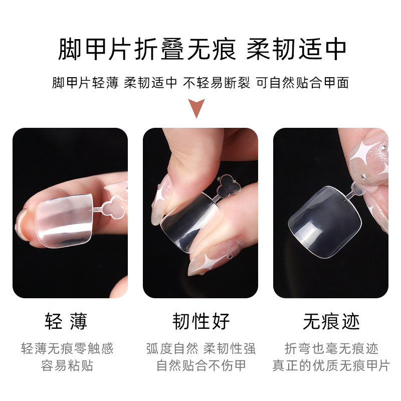 Manicura pie uñas pieza desgaste sin costuras pasta completa parche de puntera transparente alta 240 piezas tallado libre de molienda ultrafino tienda especial producto terminado