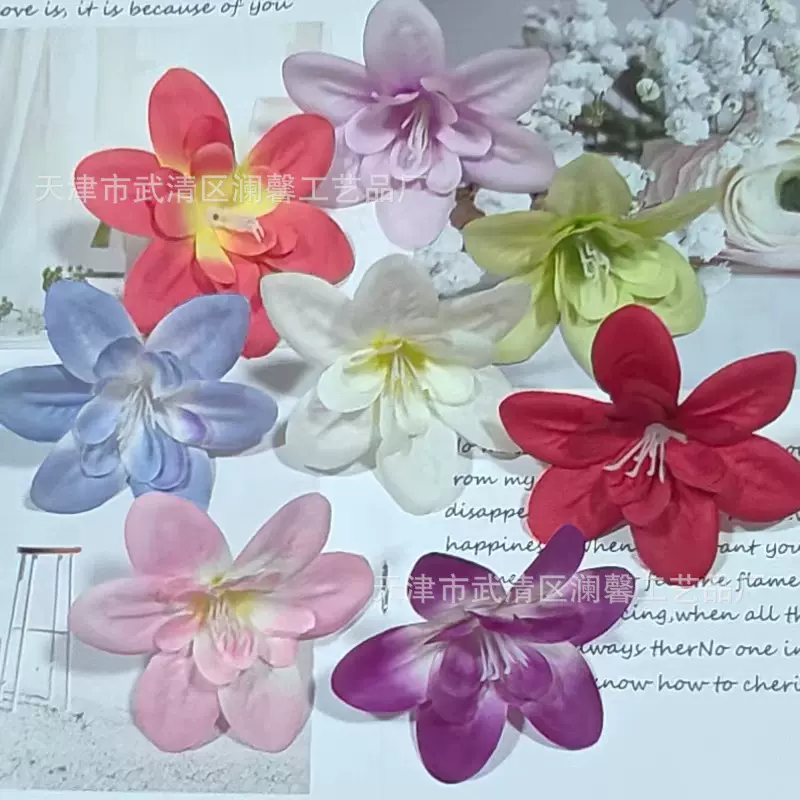 厂家直销仿真香雪兰花头婚庆胸花手腕花环制作节日礼物花配件