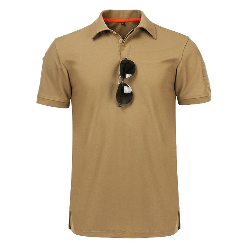 T-Shirt Wholesale Outdoor Sports Quick-Drying Stretch Polo Shirt Physical Training Security Lapel Tactical Short-Sleeved T-Shirt