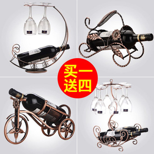 Household Wine Glass Rack Wine Cabinet Wine Rack Ornaments Wine Decoration Inverted Wine Bottle Rack Light Luxury High-end Wine