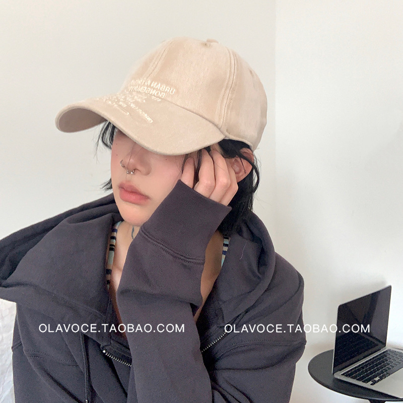 2025 nuevo gorro retro americano sombrero de boca de pato sombrero de protección solar sombrero de béisbol lavado con agua para hombres bordados sombrero de tapa blanda para niños