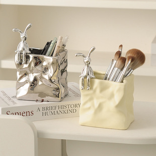# High-Looking Dressing Table, Cream Style Pen Holder, Remote Control, Key Storage, Desktop, Entrance Hall, Coffee Table, Office Makeup