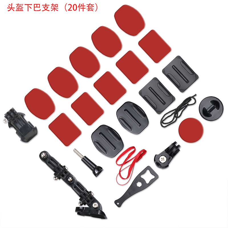 GoPro12 casco de la motocicleta barbilla soporte fijo Dajiang deportes Cámara montar casco extensión varilla Accesorios