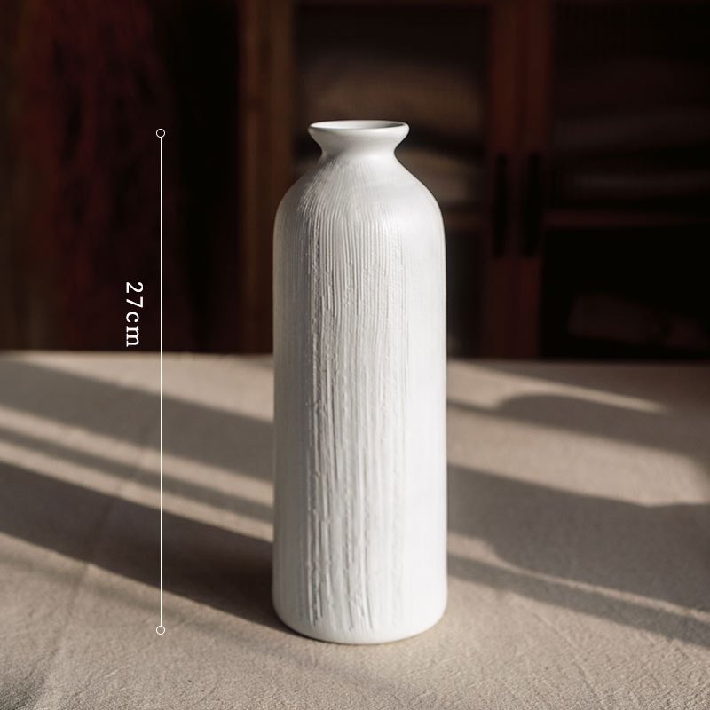 軽豪華クリーム風陶磁器ガラス花瓶置物客間生け花水培花軽贅沢高級感装飾陶缶|undefined