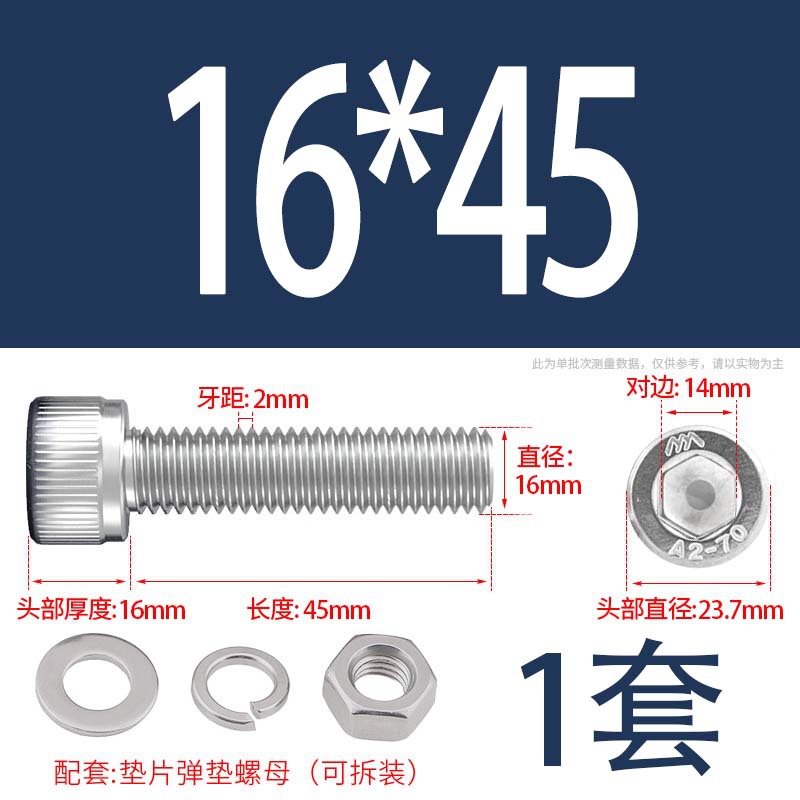 304 acero inoxidable hexagonal socket tuerca junta conjunto alargado cilindro cabeza taza perno tornillo