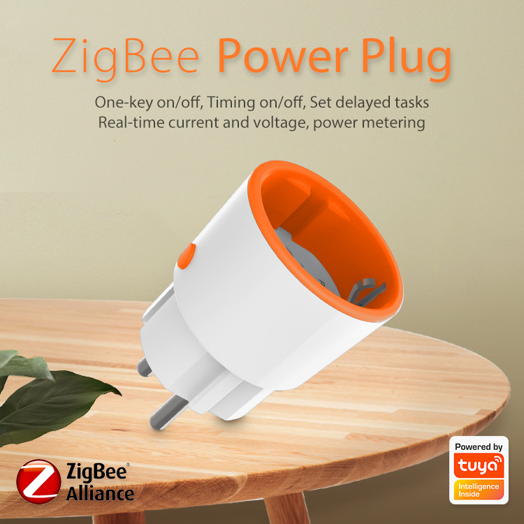 NEO涂鸦ZigBee 3.0智能欧规插座16A带计量连接涂鸦网关语音控制