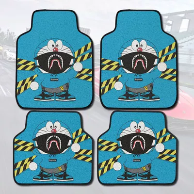 Car Anti-Dirty Protective Mats, Car | Universal Foot Pad - universal-car-floor-mats-warning-line-complete-car-interior-trim-kit-4-piece-set