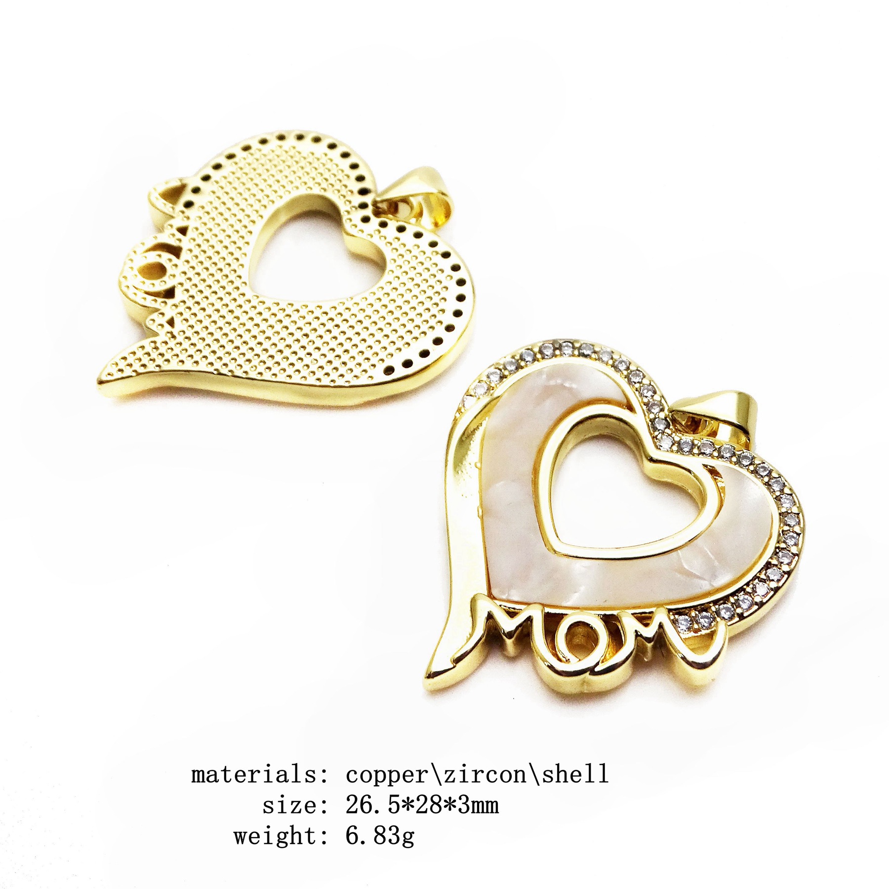 7g Weight Copper Pendant Material Zircon Inlay Material Pendant Necklace Classification Copper Chain Material 1 Piece Quantity Casual Occasion Copper Material Letter, Heart Shape Pattern Women's Gender Inlay Design Simple Style Style Copper Inlay Letter Heart Shape Zircon Pendant Necklace 3