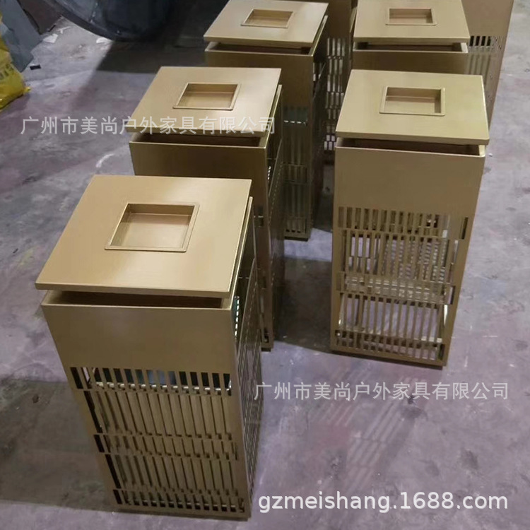 不锈钢单桶垃圾桶 不锈钢双桶分类果皮箱