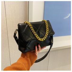 大容量通勤包包女2024新款潮時尚菱格鏈條包小眾質感單肩斜挎包