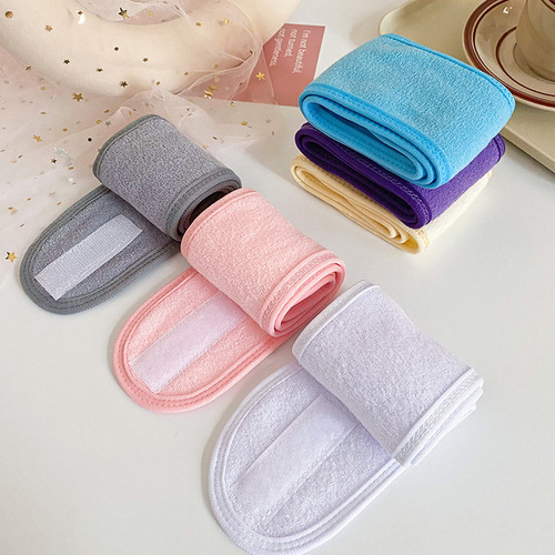European and American Velcro Hair Bands Postpartum Hairbands Women's Face Washing Beauty Sports Headbands Hair Accessories Foldable Wide-brimmed Hair Ornaments