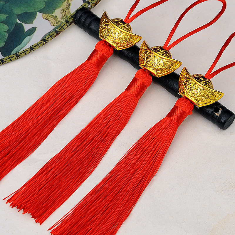 镀金元宝流苏国风挂饰挂件节庆装饰吊坠窗帘灯笼配饰春节喜庆配饰