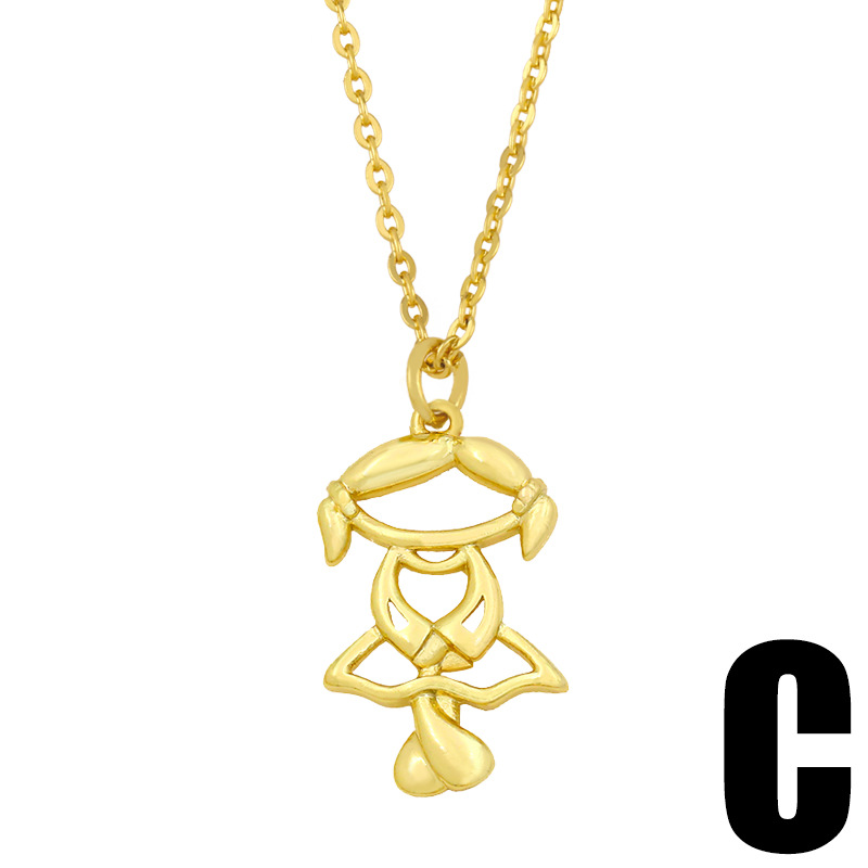 wholesale jewelry cute little boy little girl pendant necklace Nihaojewelry