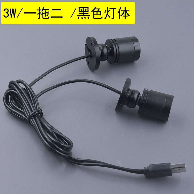 Transfronterizos led mini usb pequeño foco 3W5v tesoro recargable modelo DIY acuario de peces color foco 1w