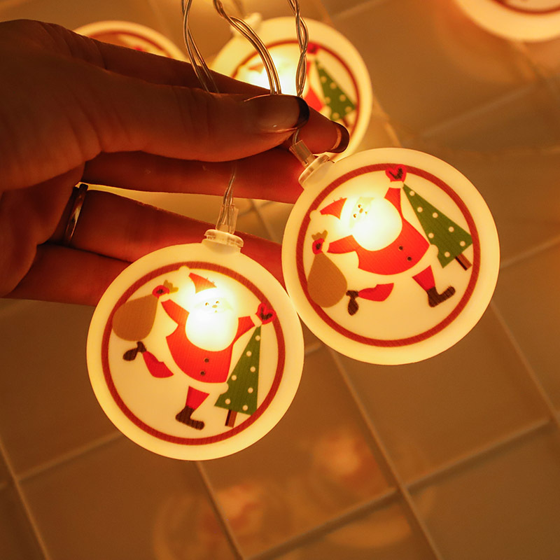 Decoración navideña, luces de colores, luces intermitentes, luces de cadena, alces huecos, luces colgantes, decoración de la habitación de la niña, atmósfera del maletero