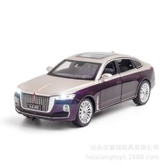 1:24紅旗h 9シミュレーション合金車模型音光回力四輪免震子供玩具車置物