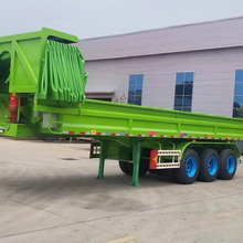 新款9米后翻自卸半挂车 砂石料自卸运输车 9.5米侧翻半挂车包上户