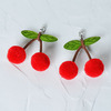 Fruit retro earrings, demi-season ear clips, French retro style