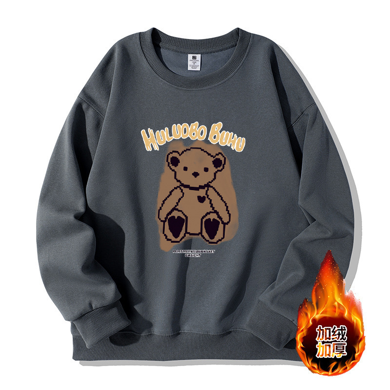 24秋冬とベルベットの女性の新モデルはカジュアルな上着を厚くして、ゆったりして痩せている長袖のファッションを着ているins