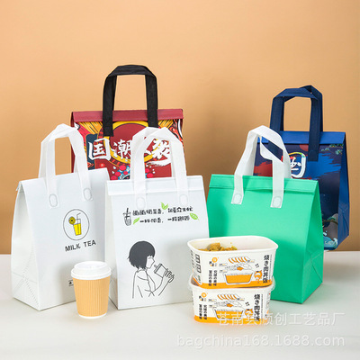 無紡布蛋糕保溫袋奶茶保溫袋鋁箔外賣便當包野餐冰包保溫包批發