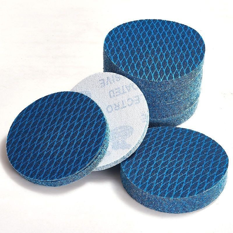 5寸犀利菱形植绒砂纸片JB-5R玉立蓝色防堵塞砂纸圆盘拉绒片