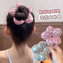 儿童花朵发圈女童立体头花扎丸子头马尾头饰大肠圈女孩扎头发发饰