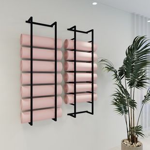 Yoga Mat Storage Rack on the Wall Multi-Layer Hanging Rack Yoga Club Gym Foam Roller Gym Storage Rack