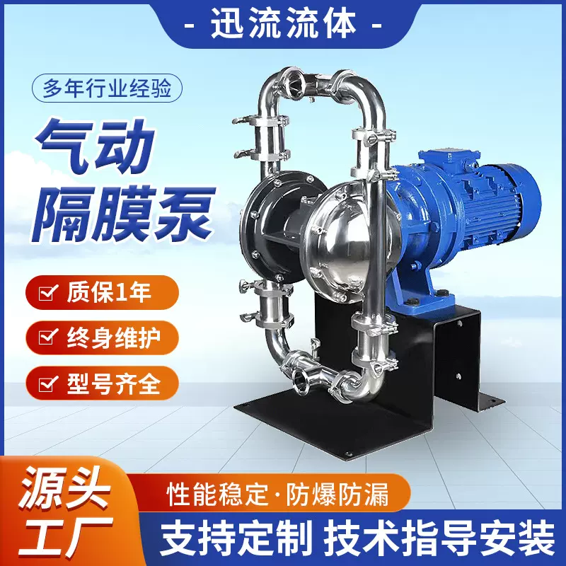 DBY3卫生级隔膜泵高压水泵工业用真空泵现货抽水泵电动自吸不锈钢