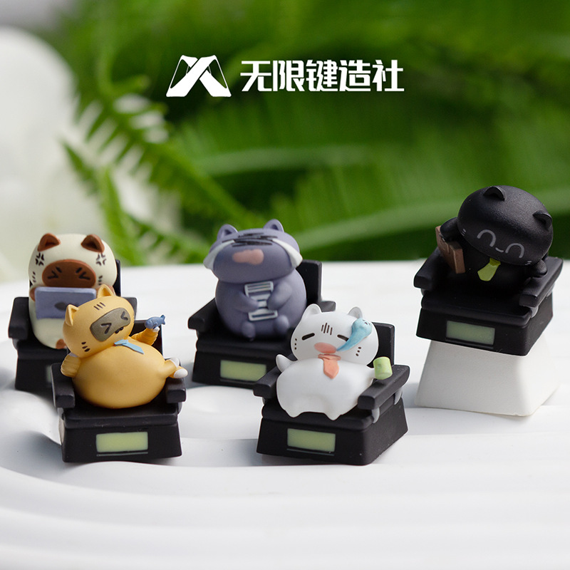 Animal Friends~Funny Abstract Cute Personalized Resin Mechanical Keyboard Two-Dimensional Keycap Gift Esc