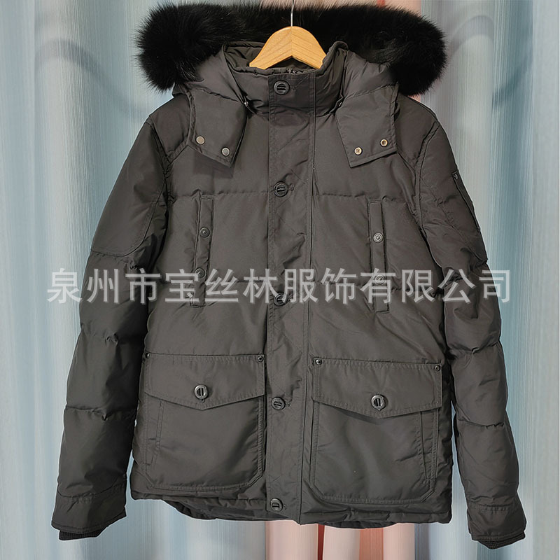 Palm Moose #07 Men Frost Fur Hooded Down Jacket