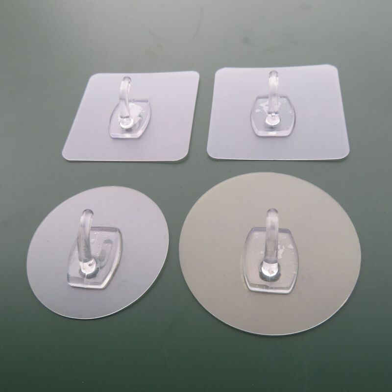 Seamless Transparent Crystal Hook Washable and Reusable Sticky Hook Home Wall Nail-Free Tree Branch Hook