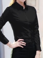 V 18741 Women's Solid Color Collar Shirt ���I�r�� �羳�W
