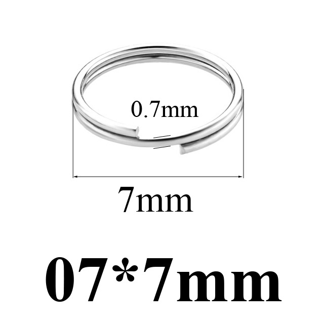 Anillo de caballo de doble anillo de acero inoxidable llave accesorios de joyería de bricolaje mini anillo de conexión de llavero anillo de doble capa anillo doble impermeable