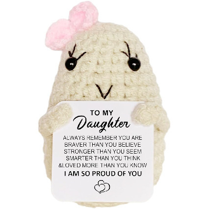 新品跨境亚马逊热销 Crochet Positive ice cream 毛线玩偶励志卡|undefined